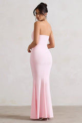 Ceremony | Pink Bandeau Maxi Dress
