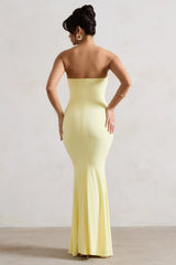 Ceremony | Lemon Bandeau Maxi Dress