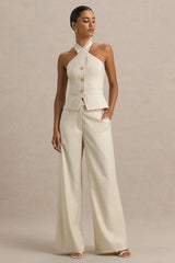 Bellarose | Nude Wide-Leg Trousers