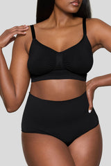 BOOMBA | Black Short-Waisted Thong Shapewear