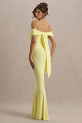 Cloe | Yellow Bardot Maxi Dress