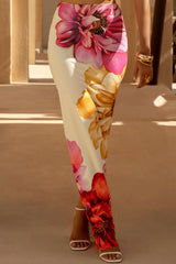 Clara | Large Multi Placement Floral Print Maxi Skirt