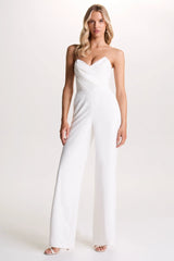 Dainty | White Sweetheart Jumpsuit