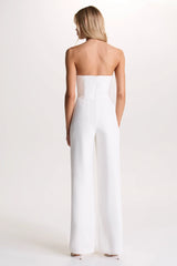 Dainty | White Sweetheart Jumpsuit