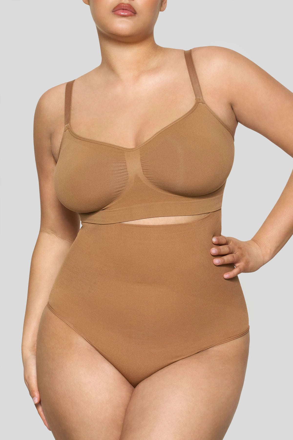 BOOMBA | Caramel High-Waisted Thong Shapewear