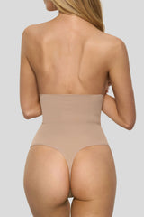 BOOMBA | Beige High-Waisted Thong Shapewear